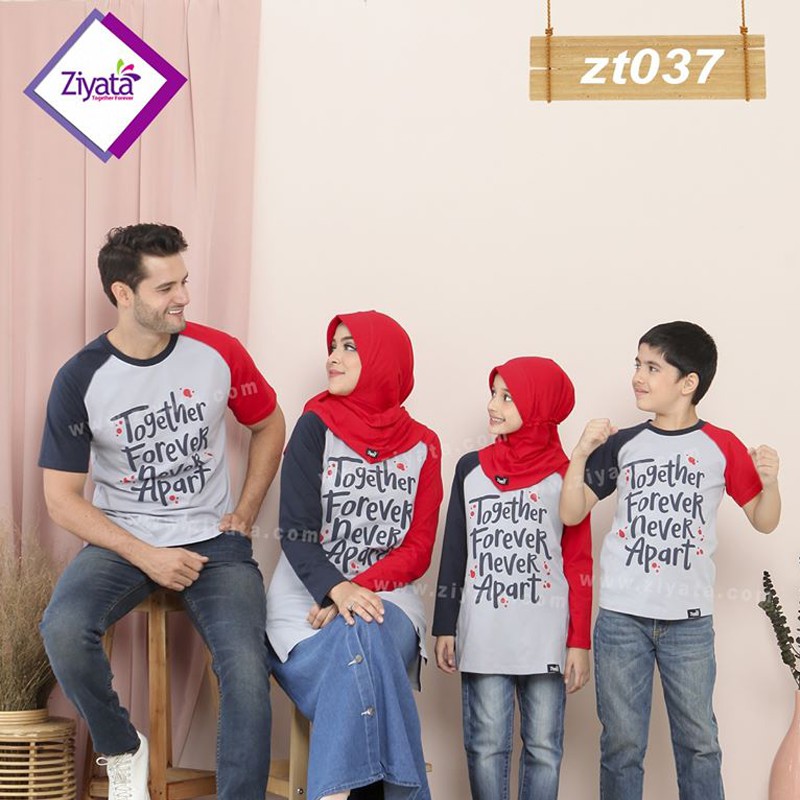  KAOS  COUPLE  KELUARGA  RAGLAN TERBARU SERU ZIYATA zT037 