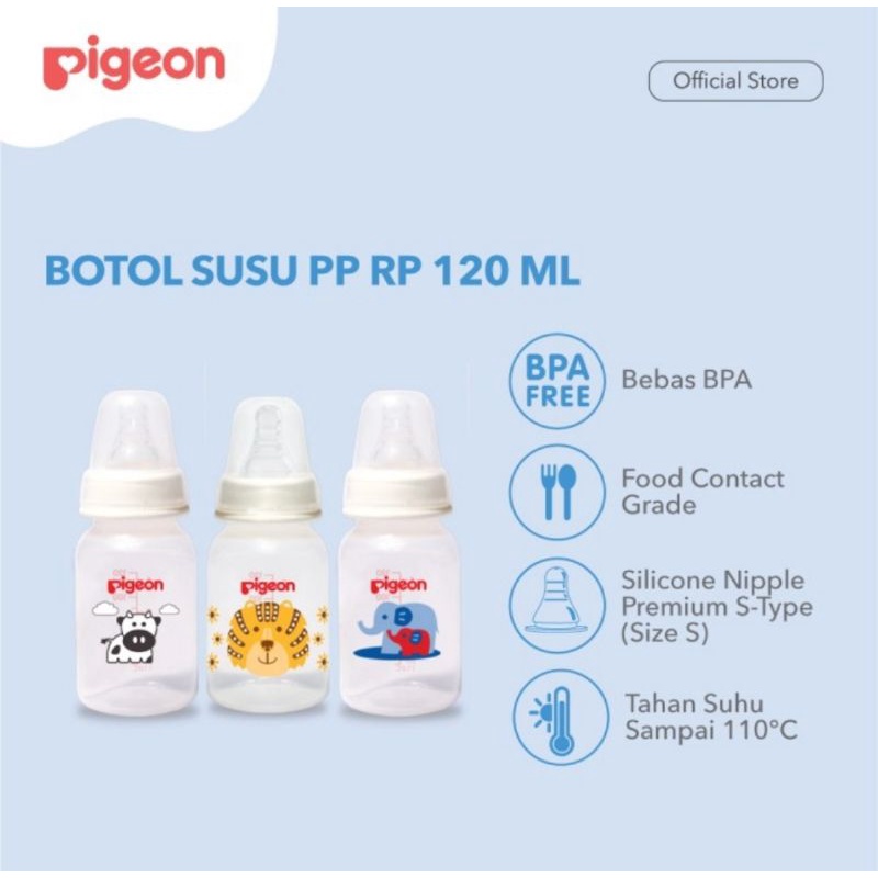 Pigeon Baby Bottle PP RP 120 ml Buy 2 Get 1 Free/Botol Susu Bayi