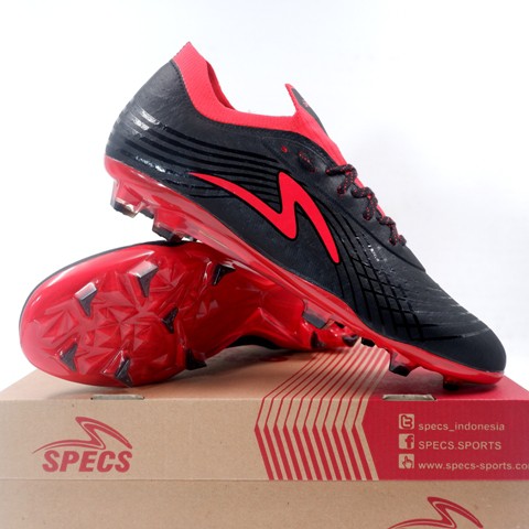 Sepatu Bola Specs Acc Lightspeed II FG Black Red 100953 Original BNIB