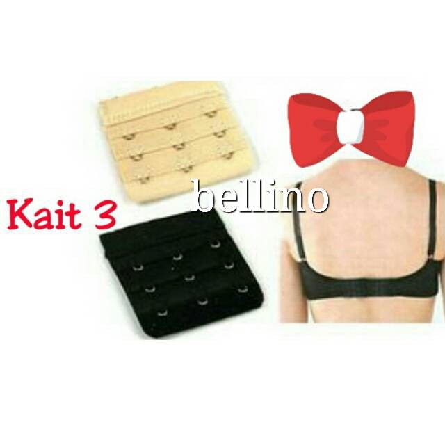 Kait Sambungan Bra Wanita Kait Bh Cewek Extension Kait 2 3 4 Cream Dan Hitam