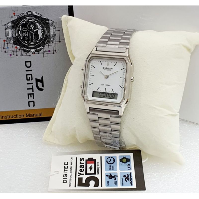 Jam Tangan Wanita Digitec Original Dual Time