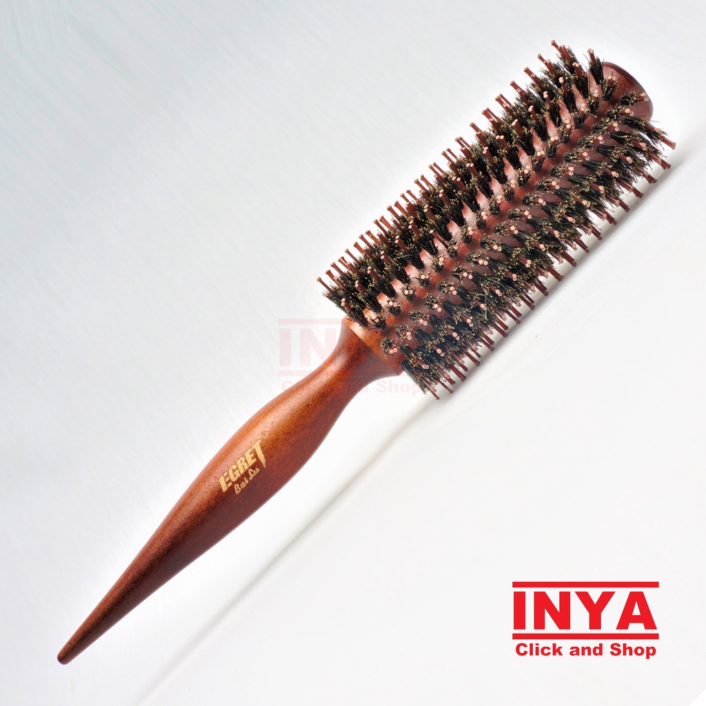 SISIR BLOW ROLL KAYU EGRET BAILU 16 BARIS - WOODEN ROUND BRUSH