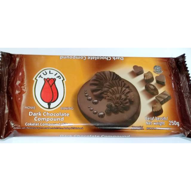 

Coklat batang tulip (dark chocolate compound)