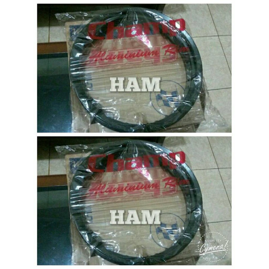 Velg 300 dan 350 17 almunium Champ Hitam sepasang HAM