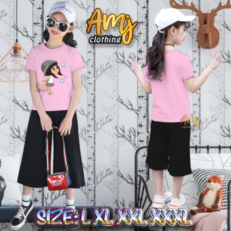 pakaian setelan anak perempuan  setelan kulot anak perempuan baju set anak perempuan