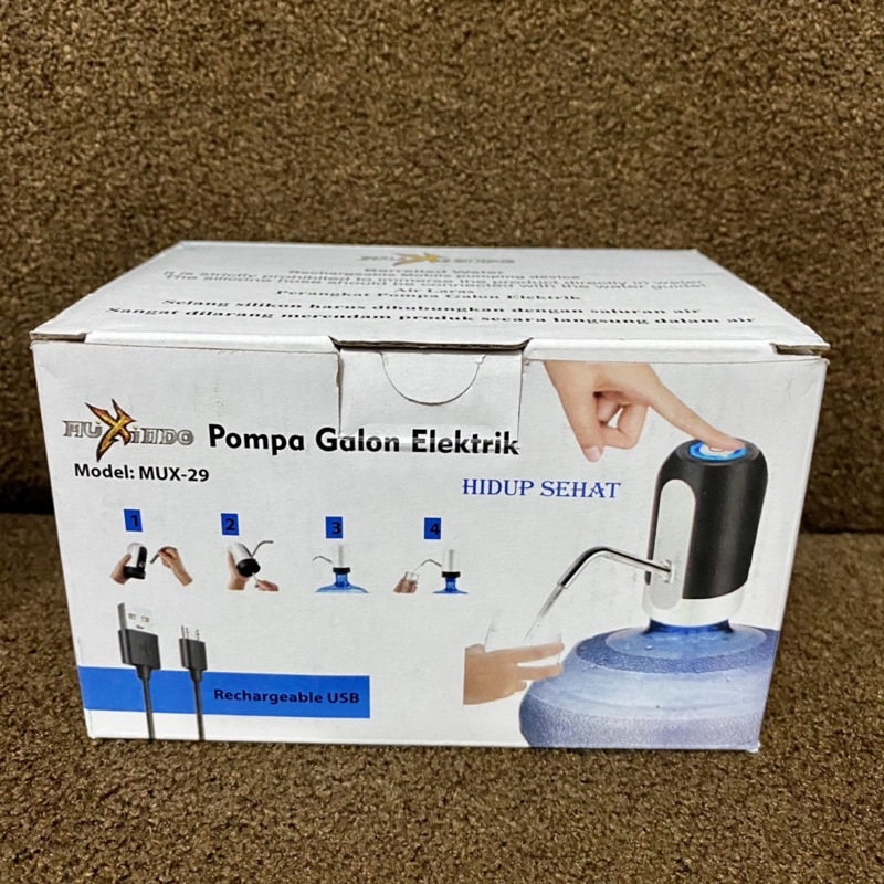 Pompa Air galon Elektrik Listrik Portable Water Electric Pump Charge Pompa Air Merk Muxindo