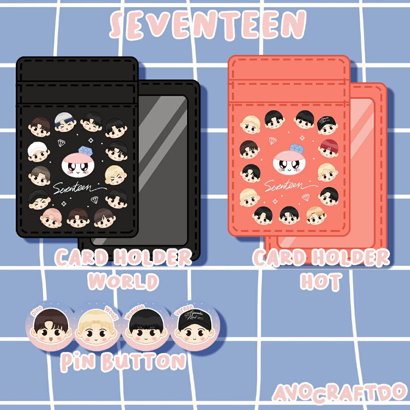 [ AVOCRAFTDO ] Kpop Seventeen Merchandise Card Holder / Lanyard / Binder