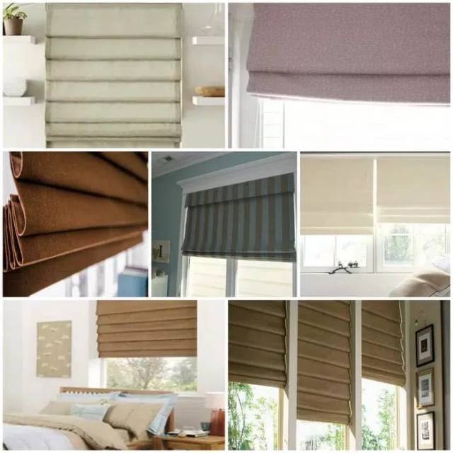  Gorden Jendela Lipat  Roman Shades Dimout Shopee Indonesia