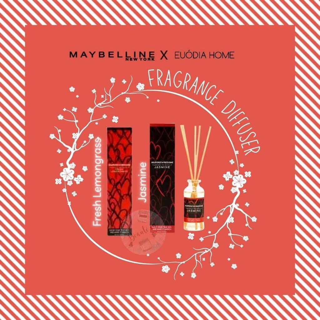 Euodia Home x Maybelline Reed Diffuser aroma JASMINE Fragrance Diffuser Pengharum Ruangan Rumah