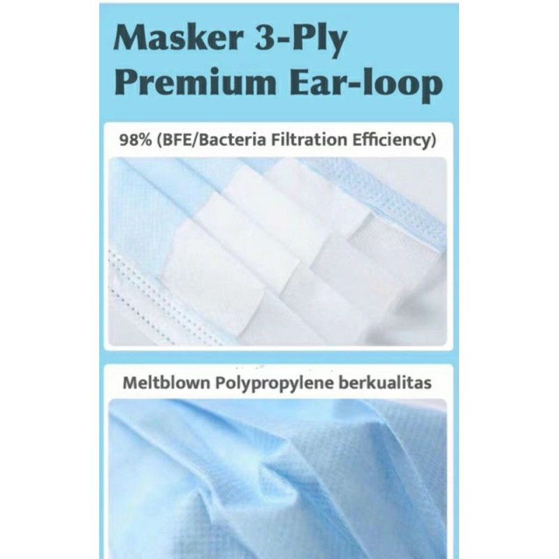 Masker 3Fly biru