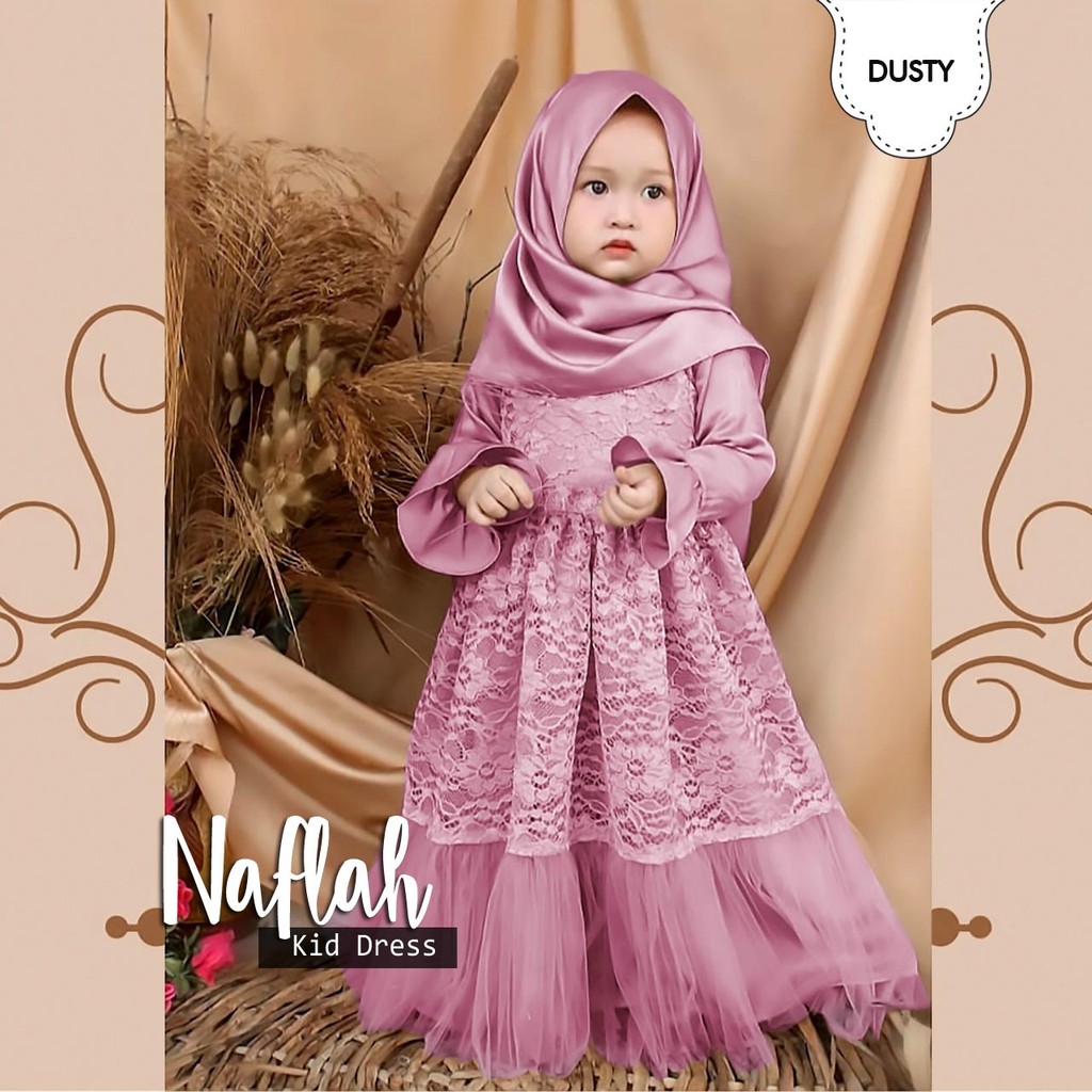 Baju Muslim Anak Kecil Perempuan Pakai Lapis Brukat 3 5 Tahun Shopee Indonesia