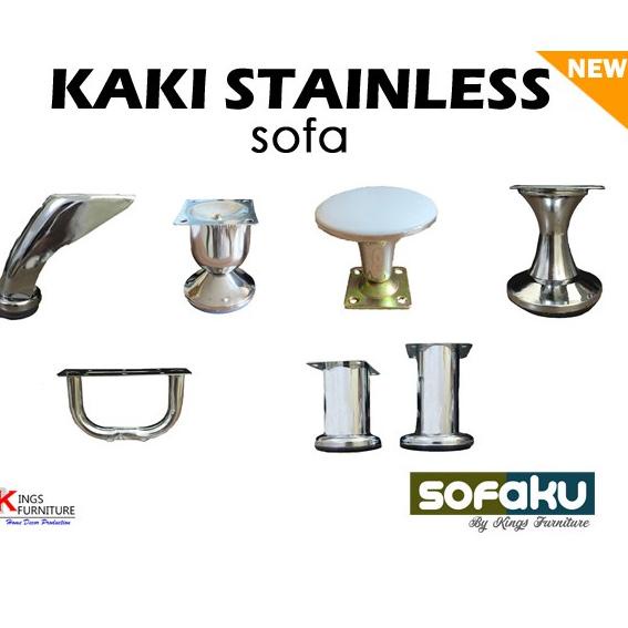 <L-ETU} <☀} Kaki Besi Sofa - Kaki Stainless Steel Kaki Tabung Chrome Kaki Lemari Kaki Meja Besi kaki
