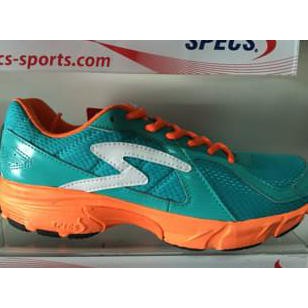 Sepatu Sepatu Specs Running Jogging Kets Tambora Green Orange Original Murah Terbaru