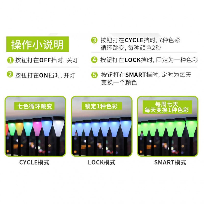 Lampu Solar LED Hias Taman Outdoor Garden Decoration 7 Color 1 PCS