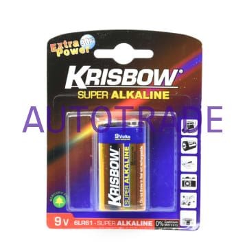 KRISBOW BATERAI ALKALINE 9V BATERAI KOTAK 9 VOLT BATERRY ALKALINE 9V