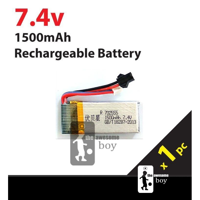 Baterai Remote Control RC Toys 7.4V 1500mAh WL Toys Drone Car Robot Helicopter Battery