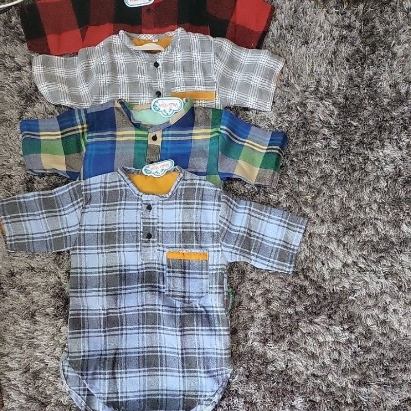 Baju Kurta Anak Flanel