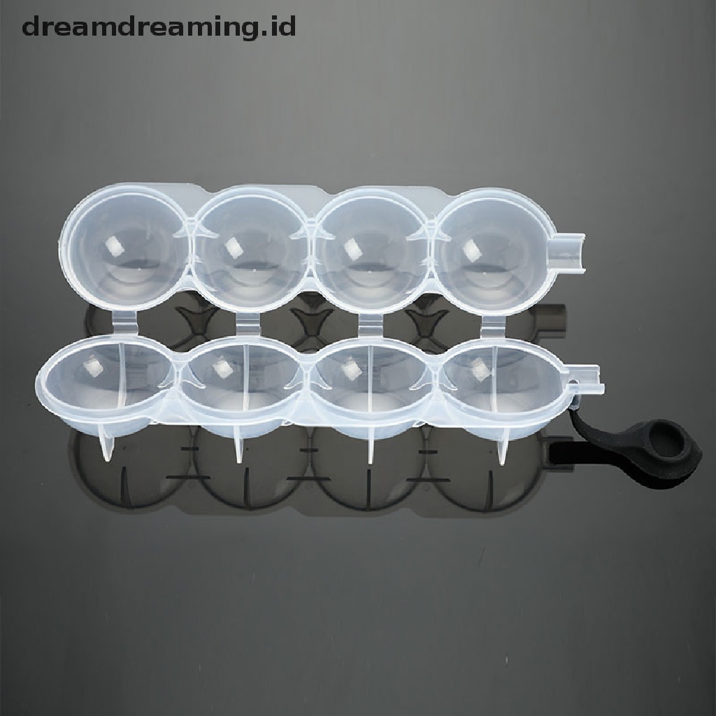 Dreamdreaming.id Cetakan Es Batu Bentuk Bola 4 Lubang Diy Untuk Dapur / Bar
