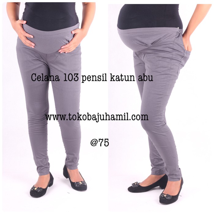 Celana Hamil Katun 103 Abu