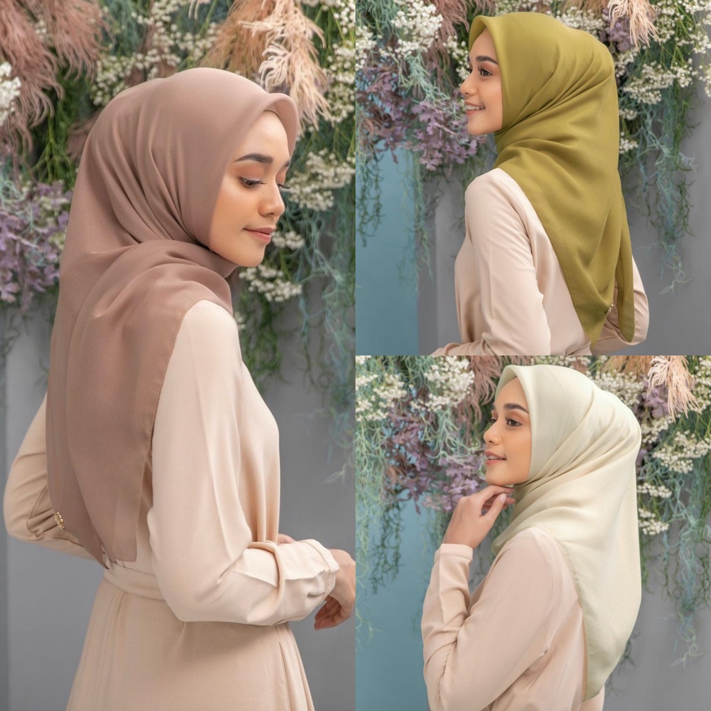 Ultrafine Paris by Heaven Lights - Maple, Honey Lime, Wheat / hijab jilbab kerudung paris polos segi