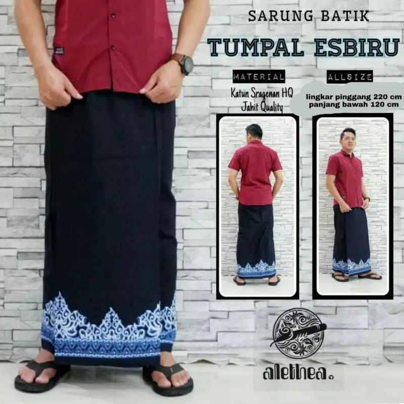 SARUNG TUMPAL POLOS/ SARUNG BATIK MUZA