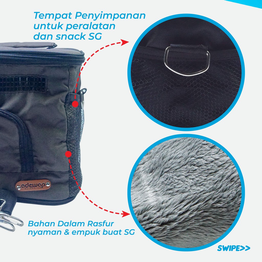 ADEWAP GLIDER Tas + Kandang Sugar Glider Travel Cage