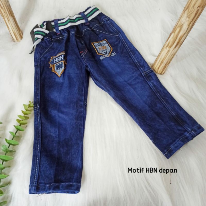 Celana Jeans Anak Laki-laki Import Premium 1-5 Tahun Free ikat Pinggang