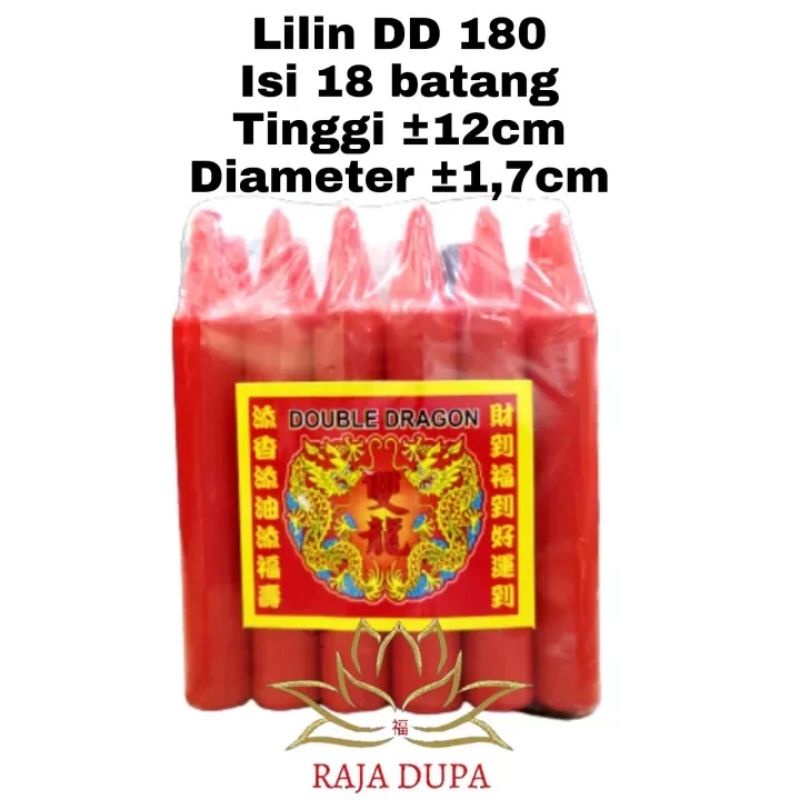 Lilin Double Dragon Merah/Putih C1, P5, 120,180, 240, 360, 440