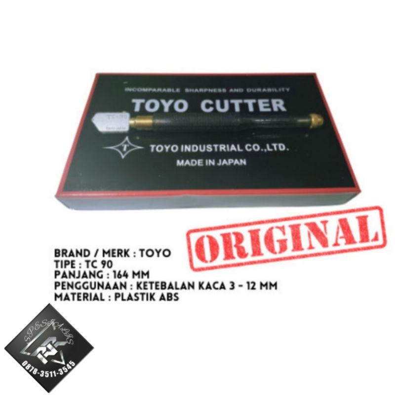 

glass cutter toyo tc 90 original pisau kaca alat potong kaca pemotong kaca pisau potong kaca glass cutting tool toyo tc 90 asli japan