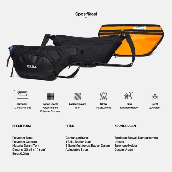 CHORAL YUKA - Tas Pinggang | Selempang | Waistbag Pria