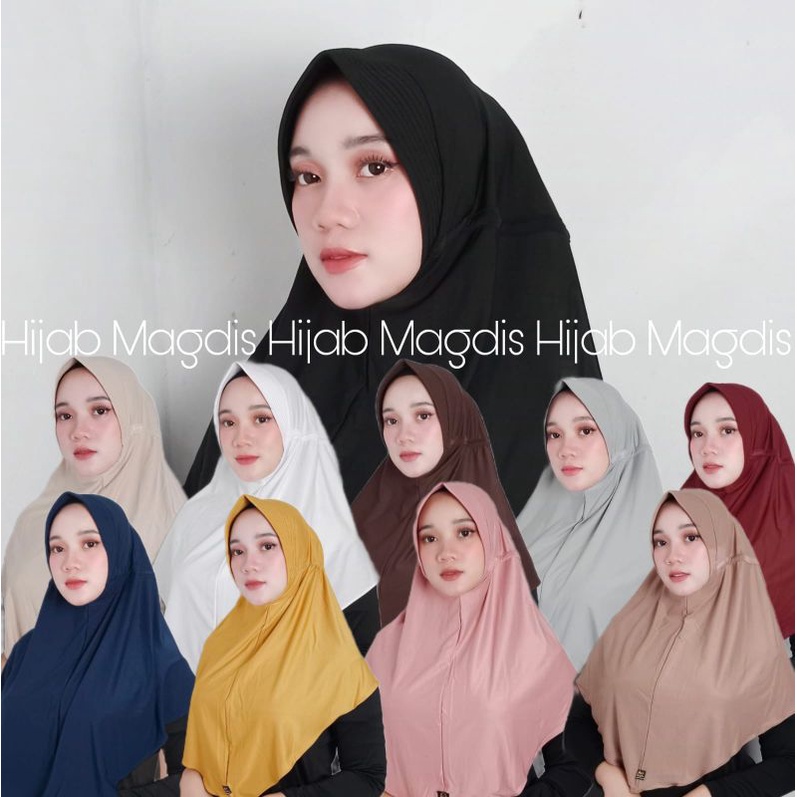 Kerudung Serut Jersey Polos / jilbab serut praktis