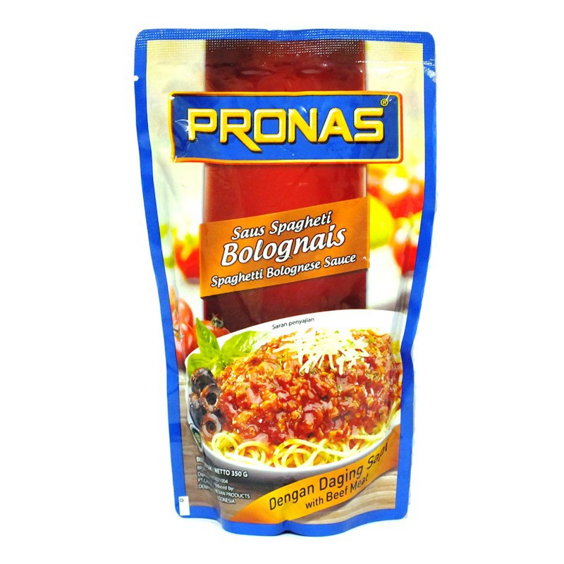 

PRONAS SAUCE SPAGHETTI BOLOGNESE 335 gram - Saus Spaghetti - Saos Spageti