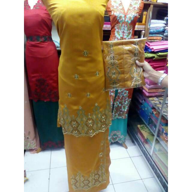 Bahan/Bakal Baju Couple Bordir Motif Songket