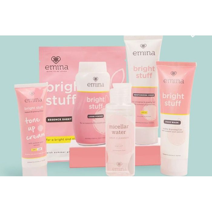 EMINA Bright Stuff Series | pencerah Emina toner face wash moisturizing tone up loose powder SERUM