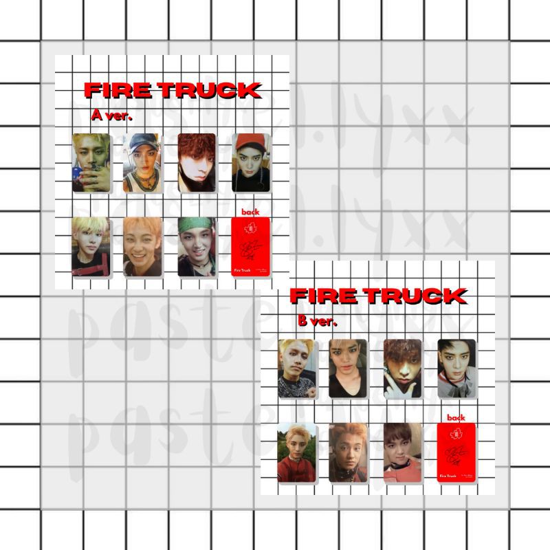 Photocard Unofficial NCT 127 - Fire Truck