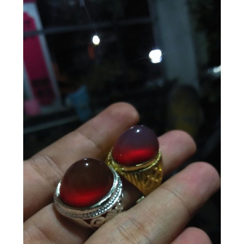 Cincin Batu akik cempaka merah.natural,asli pacitan