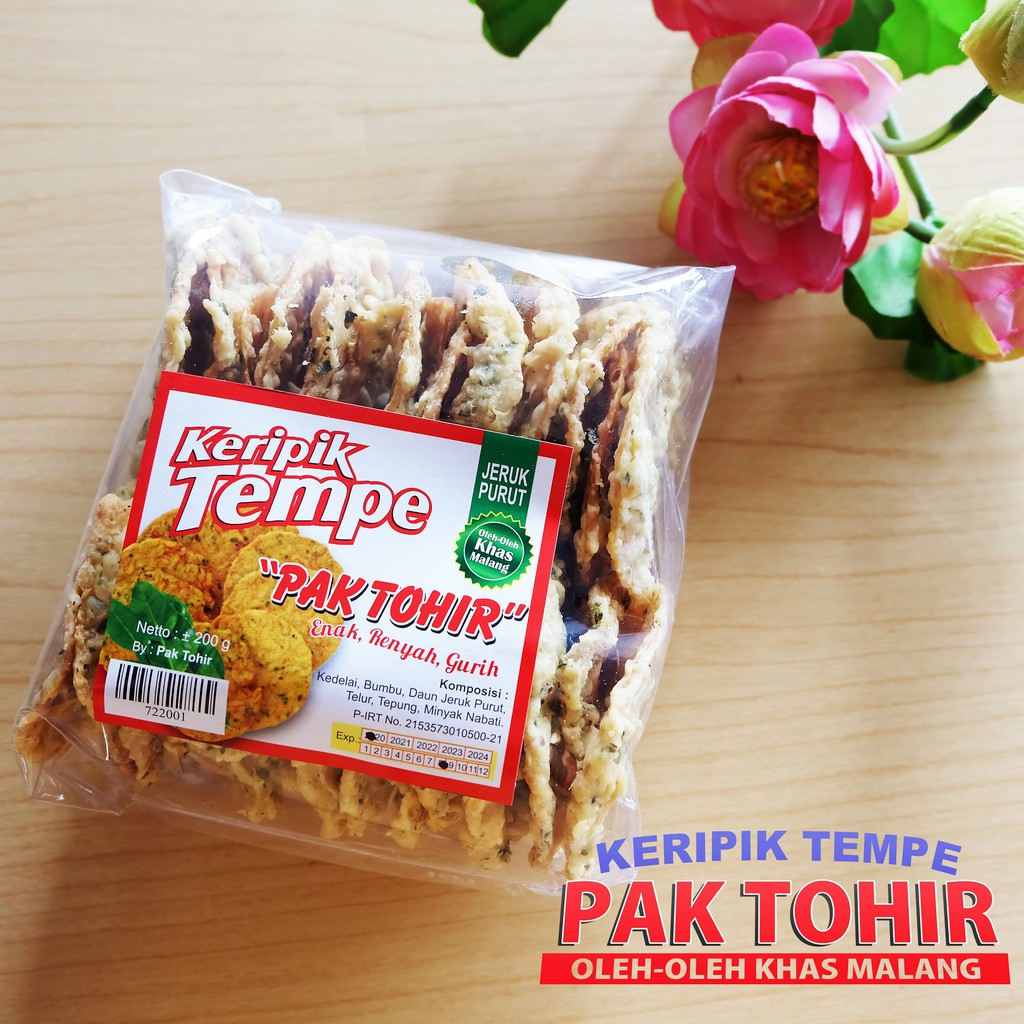 Makanan Ringan Terlaris Keripik tempe jeruk purut Pak Tohir / kripik