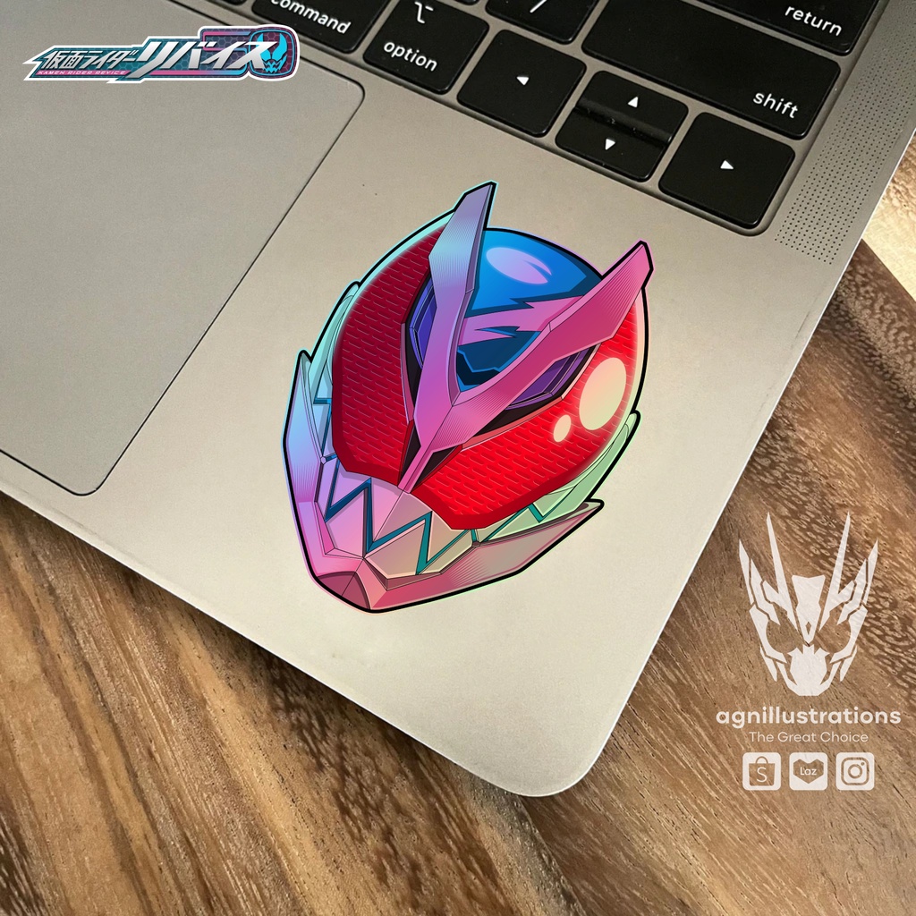 [EKSLUSIF] Kamen Rider Revi (Revice) Holofoil Vinyl Sticker (Hologram Pelangi) 8cm x 6cm