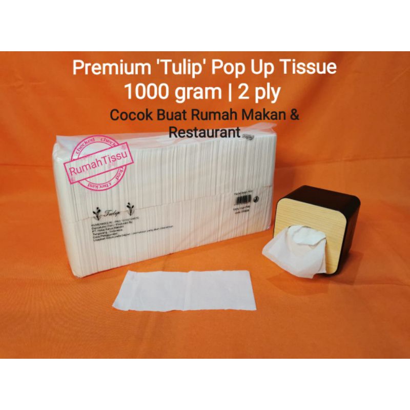 Tissue Facial Belah/Pop Up/Rumah Makan 2ply (1000g) 1 Kg Kiloan Tisu Wajah Murah-1