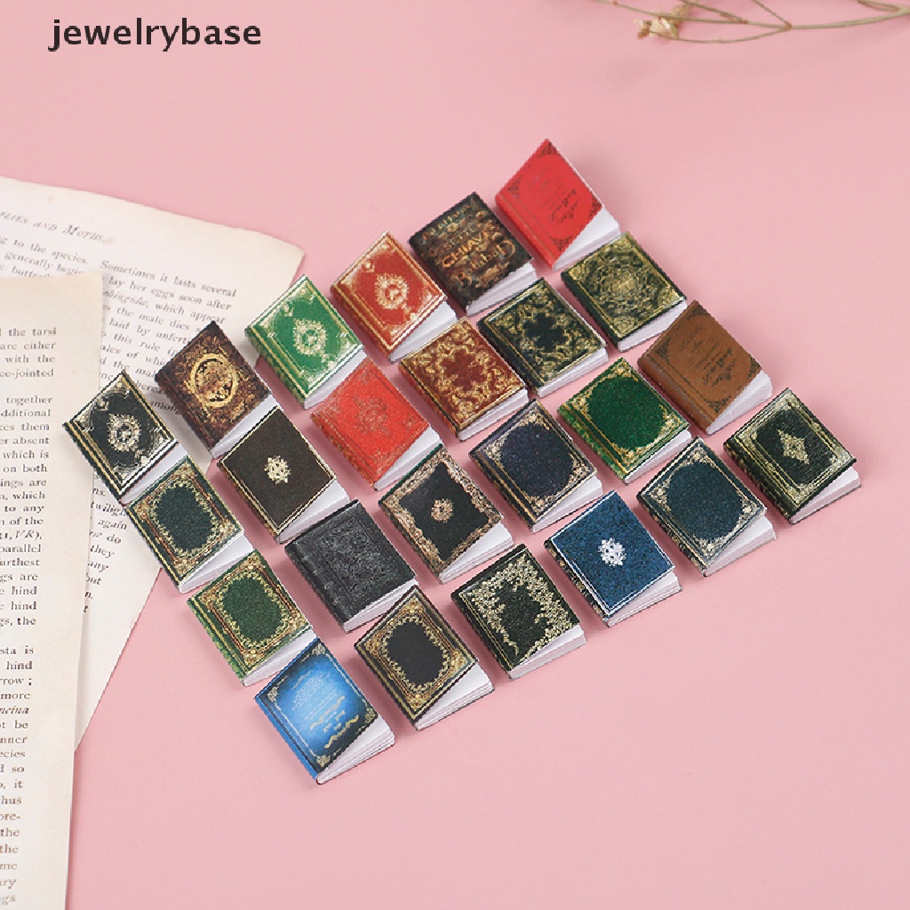 Jewelrybase 3pcs / set Miniatur Buku Klasik Aksesoris Rumah Boneka 1: 12