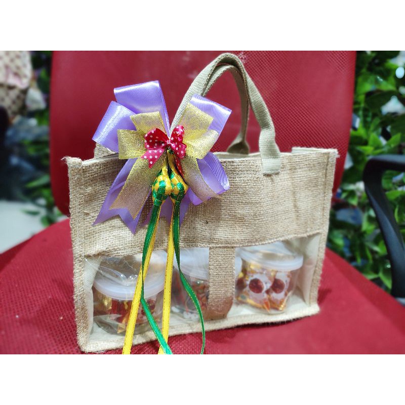 pita hiasan kado pita tas totebag bahan satin kombinasi ketupat pita parsel