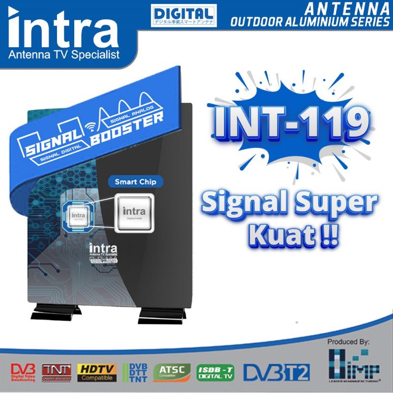 ANTENA TV DIGITAL &amp; ANALOG INDOOR OUTDOOR INTRA INT 119 FREE CABLE 10M