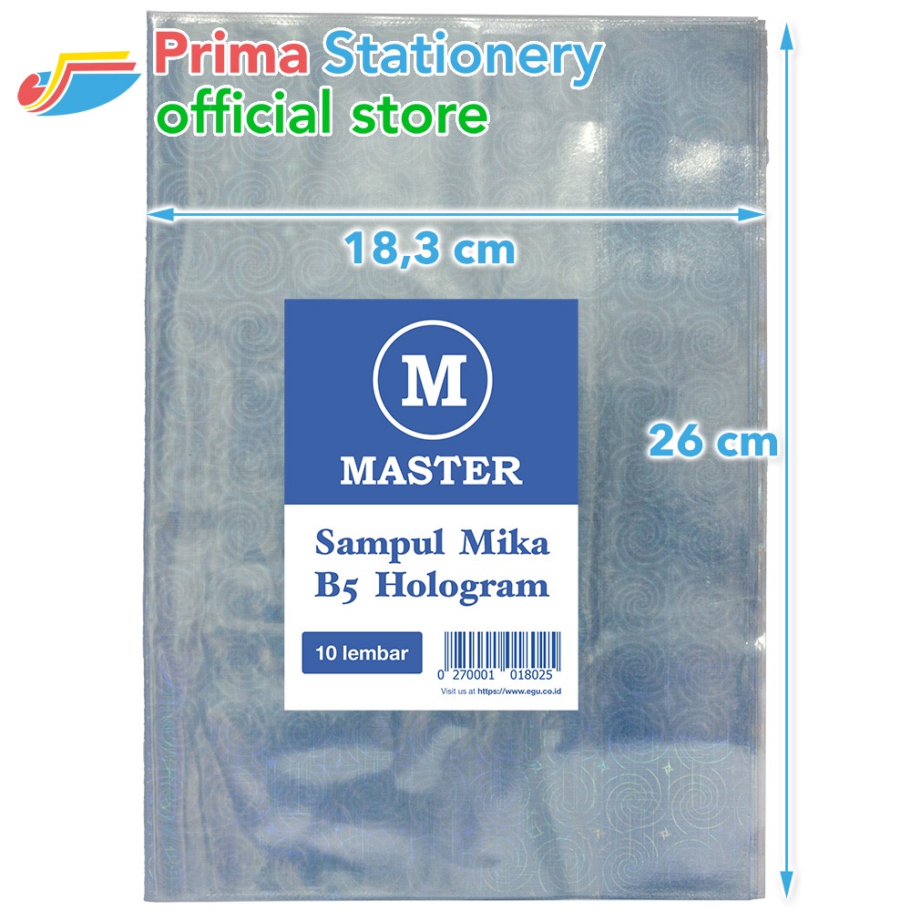 

Master Sampul Buku Mika Boxy B5 Hologram - Plastik Book Cover