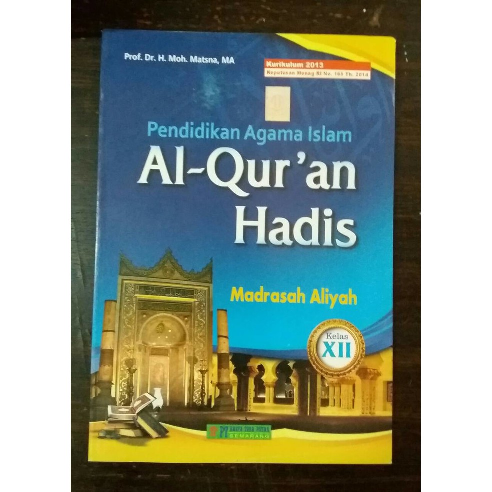 Buku Siswa Al Quran Hadis Kelas 12 Ma K13 Toha Putra Buku