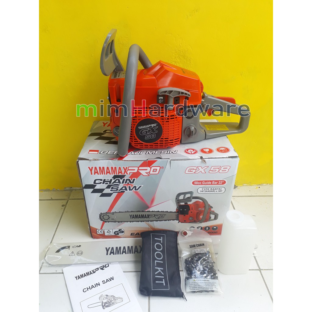 Mesin gergaji kayu Chainsaw "22" Yamamax Pro GX-58