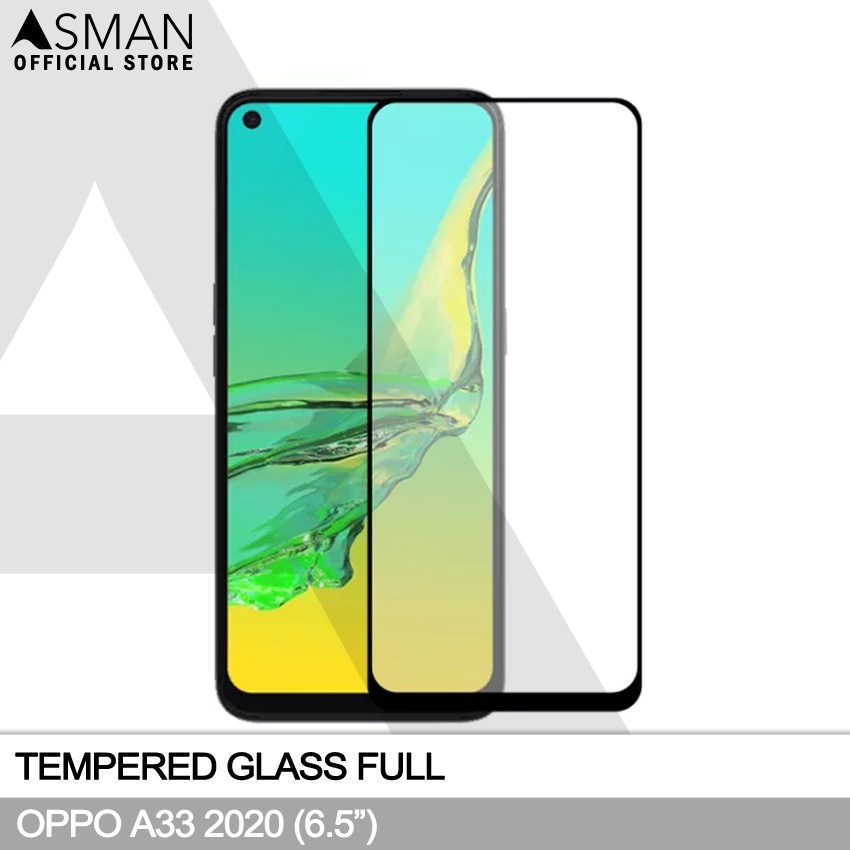 Tempered Glass Full OPPO A33 2020 (6.5&quot;) | Anti Gores Kaca - Hitam