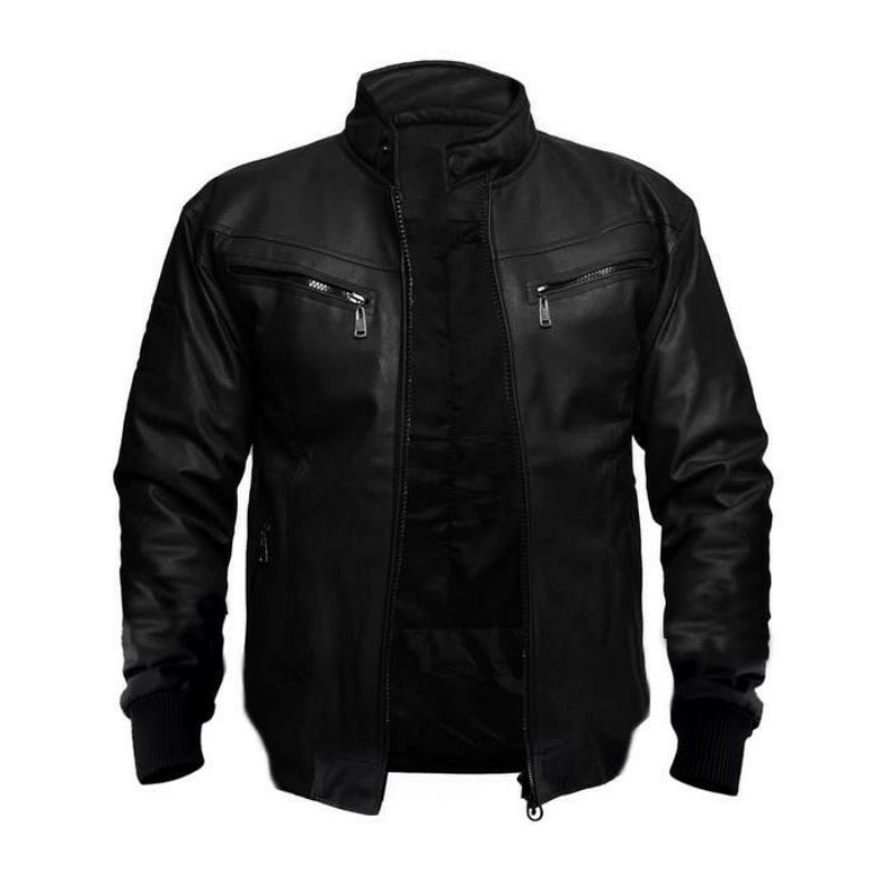 Jaket Kulit Distro BKR041 Premium Pria | Jaket Motor Bikers Touring cowok Laki laki