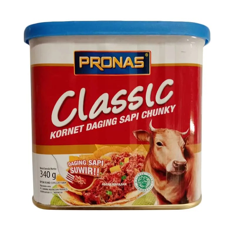 Pronas Classic Corned Beef Kornet Daging Sapi 340 Gram