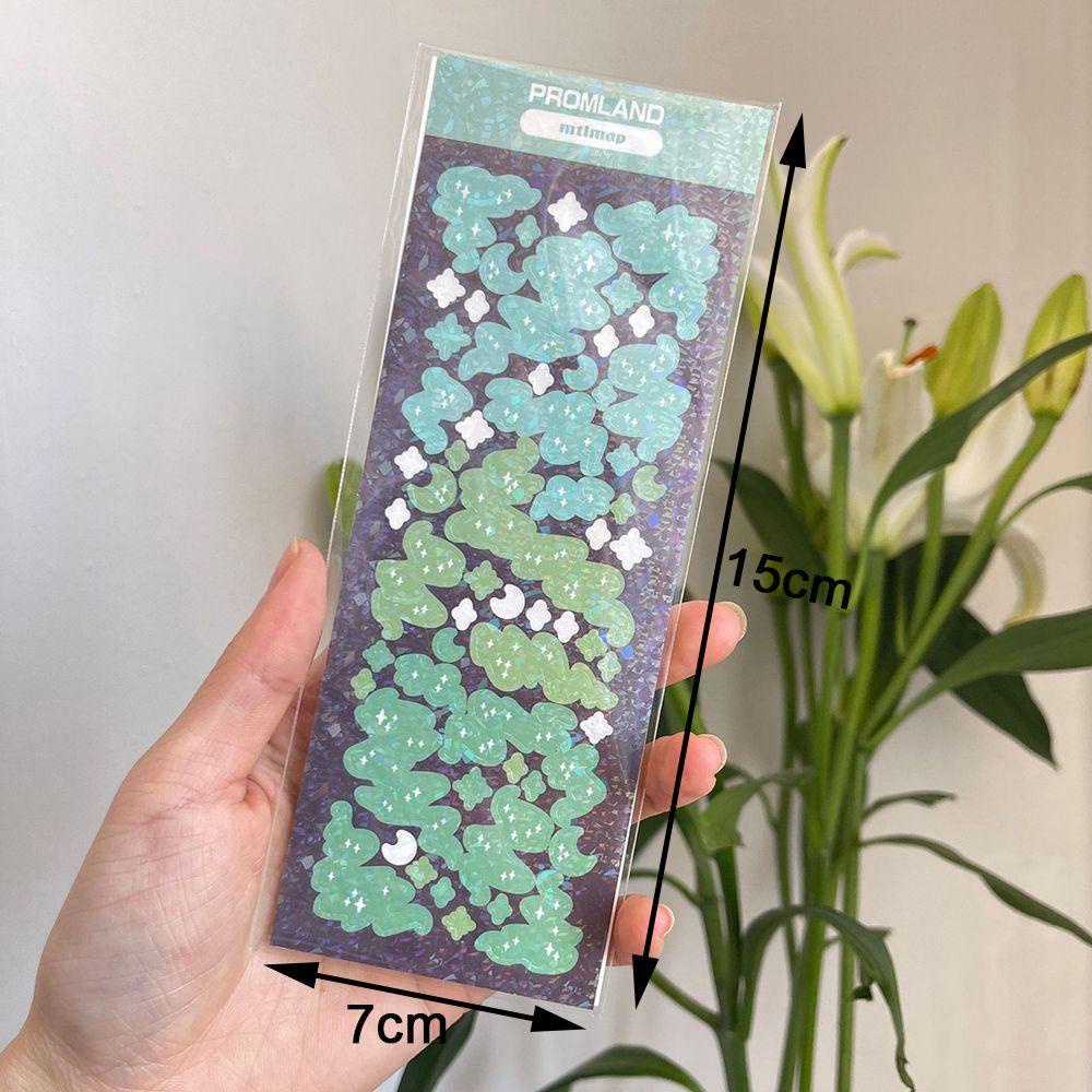 R-flower Stiker DIY Kartu Idola Korea Colorful Album Jurnal Laser Sticker