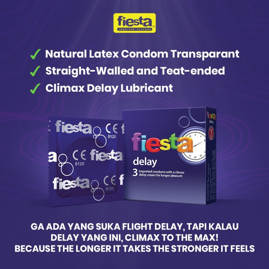 Kondom Fiesta Delay Tahan Lama isi 3 pcs